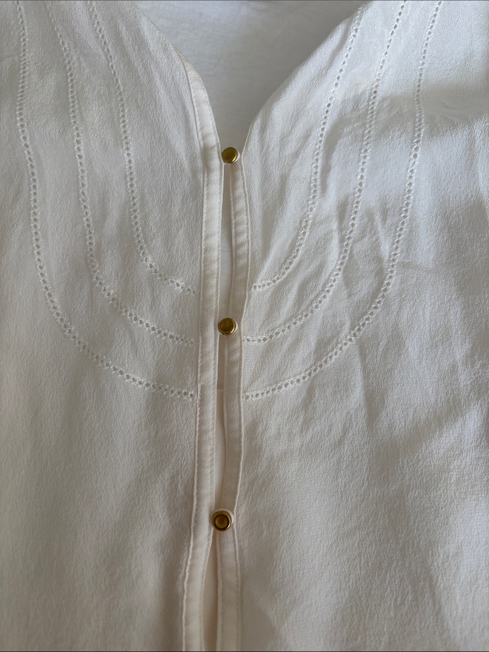 Massimo Dutti Silk Sleeveless Cream Blouse Size Medium - Picture 10 of 10